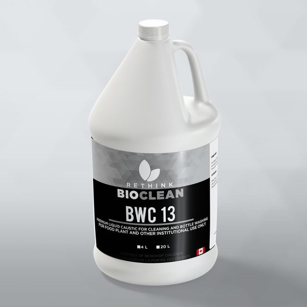A ReThink BioClean's jug of BWC-13 brewery cleaner.