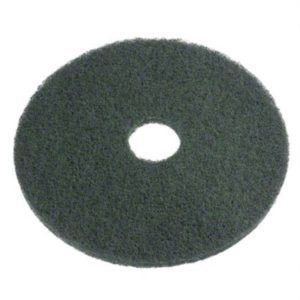 A circular ReThink BioClean's floor scrubber pads.