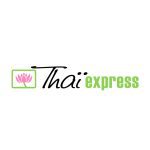 Thai Express logo with a pink flower.