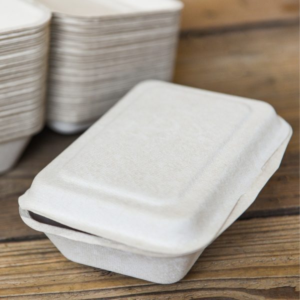 Clamshell takeout container.